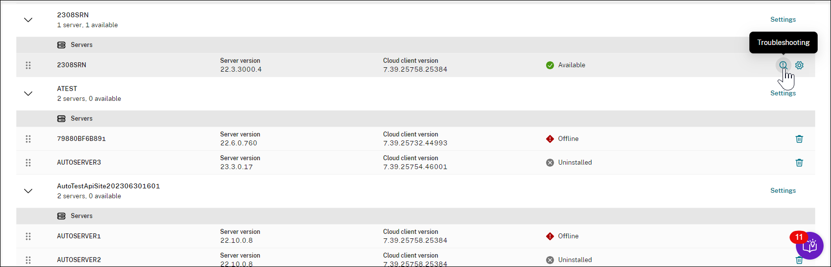 Server troubleshooting icon