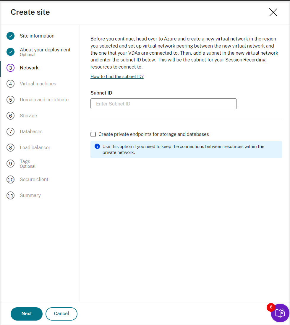 Network settings