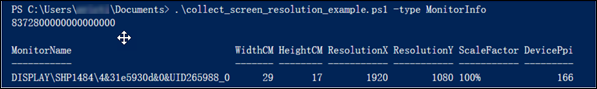 Collect monitor resolution and scaling information