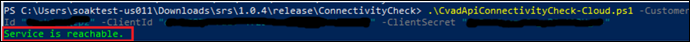 Connectivity test