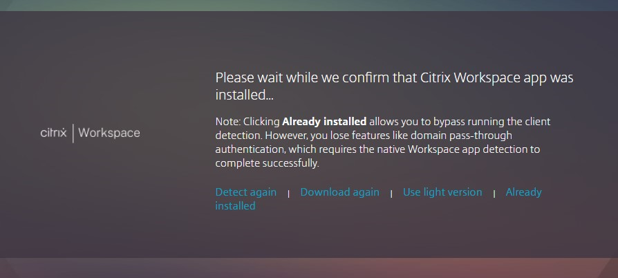 Already installed link