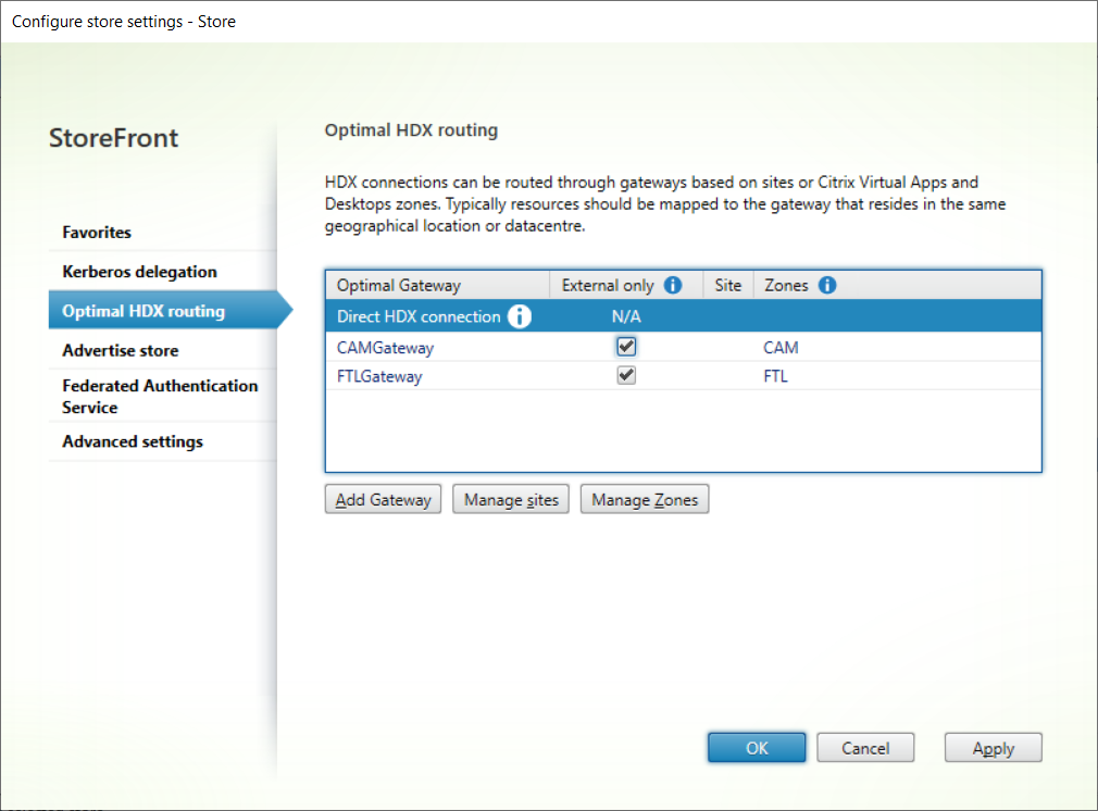 Screenshot of Optimal HDX Routing window