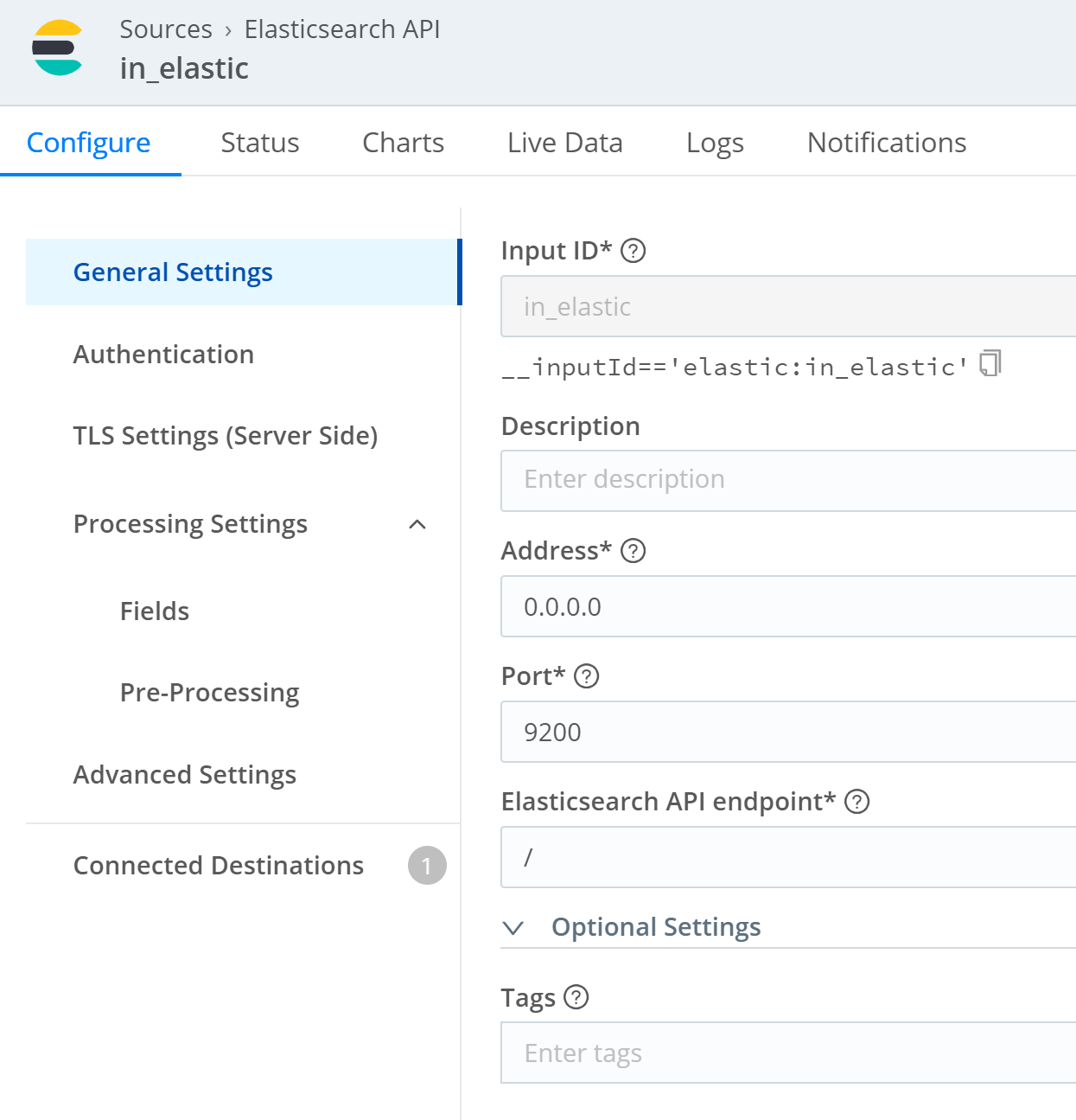 Cribl general settings