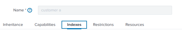 Splunk role index configuration