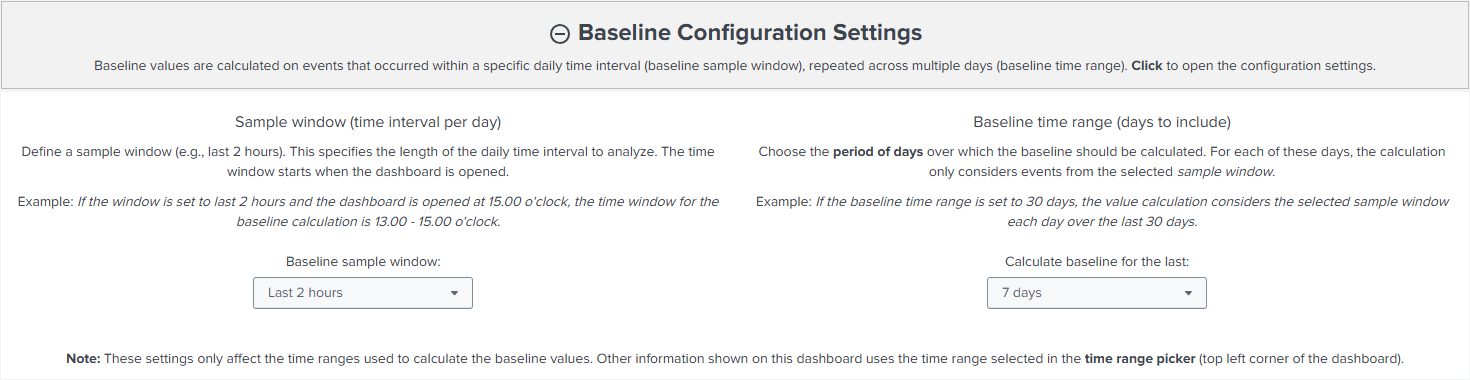 Baseline Configuration Settings