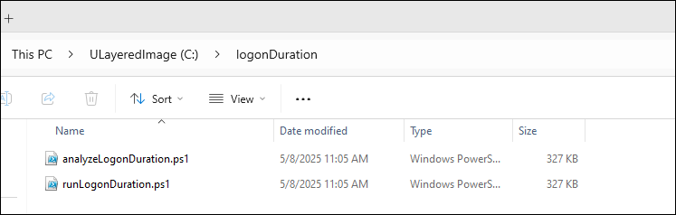Zip file containing scripts