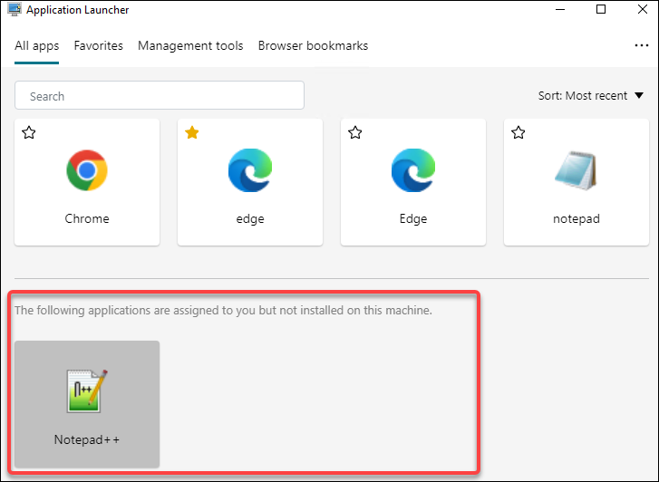 Assigned app not present on the agent machine