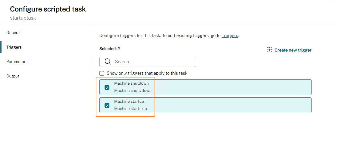 Configure scripted task