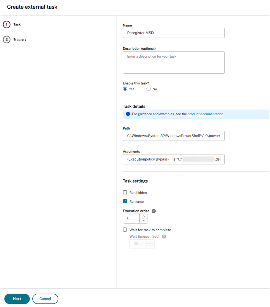 Task to deregister MSIX
