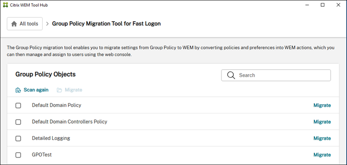 Migrate start