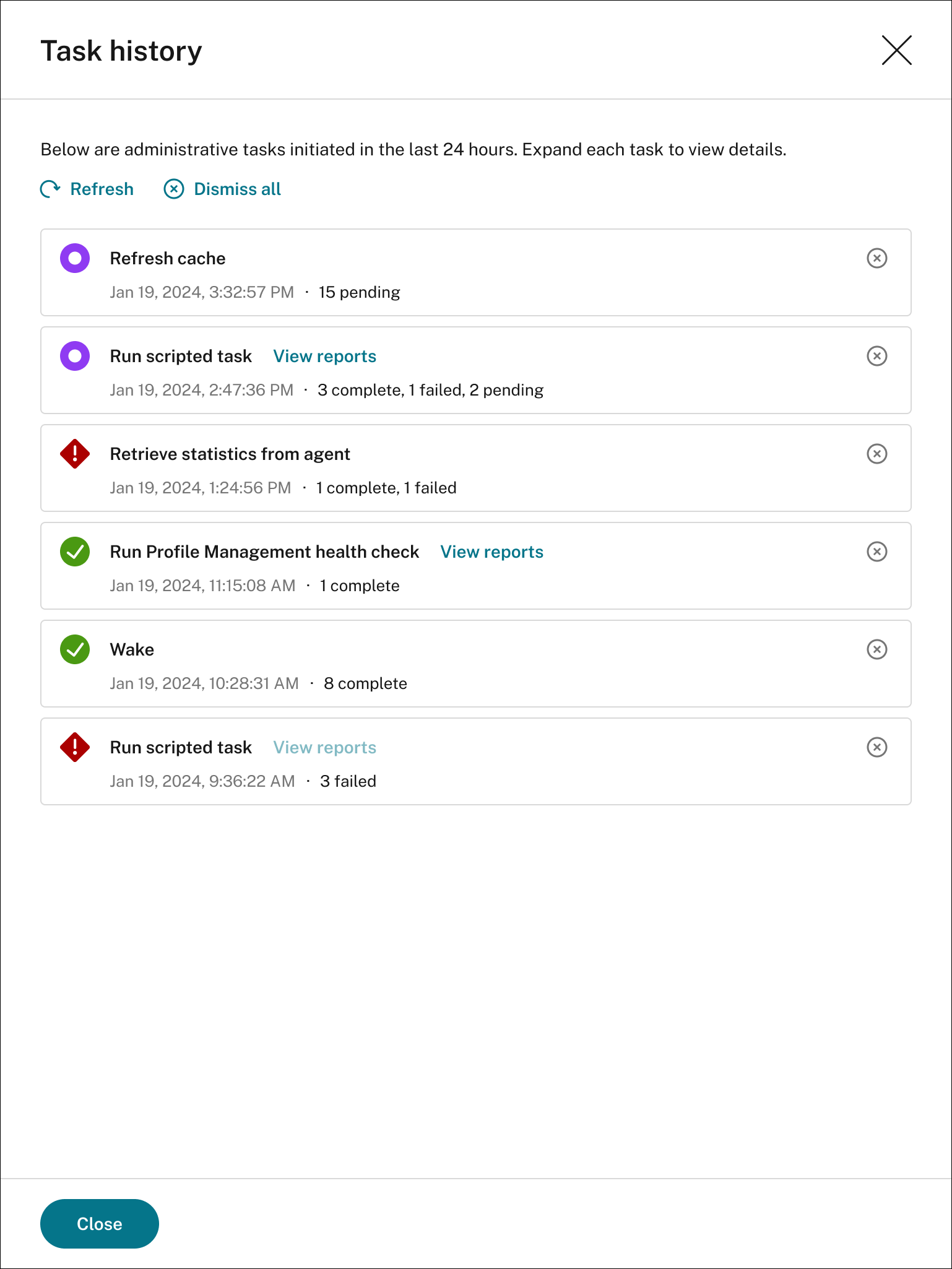 Notifications sent to agents