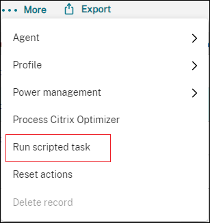 Run scripted task