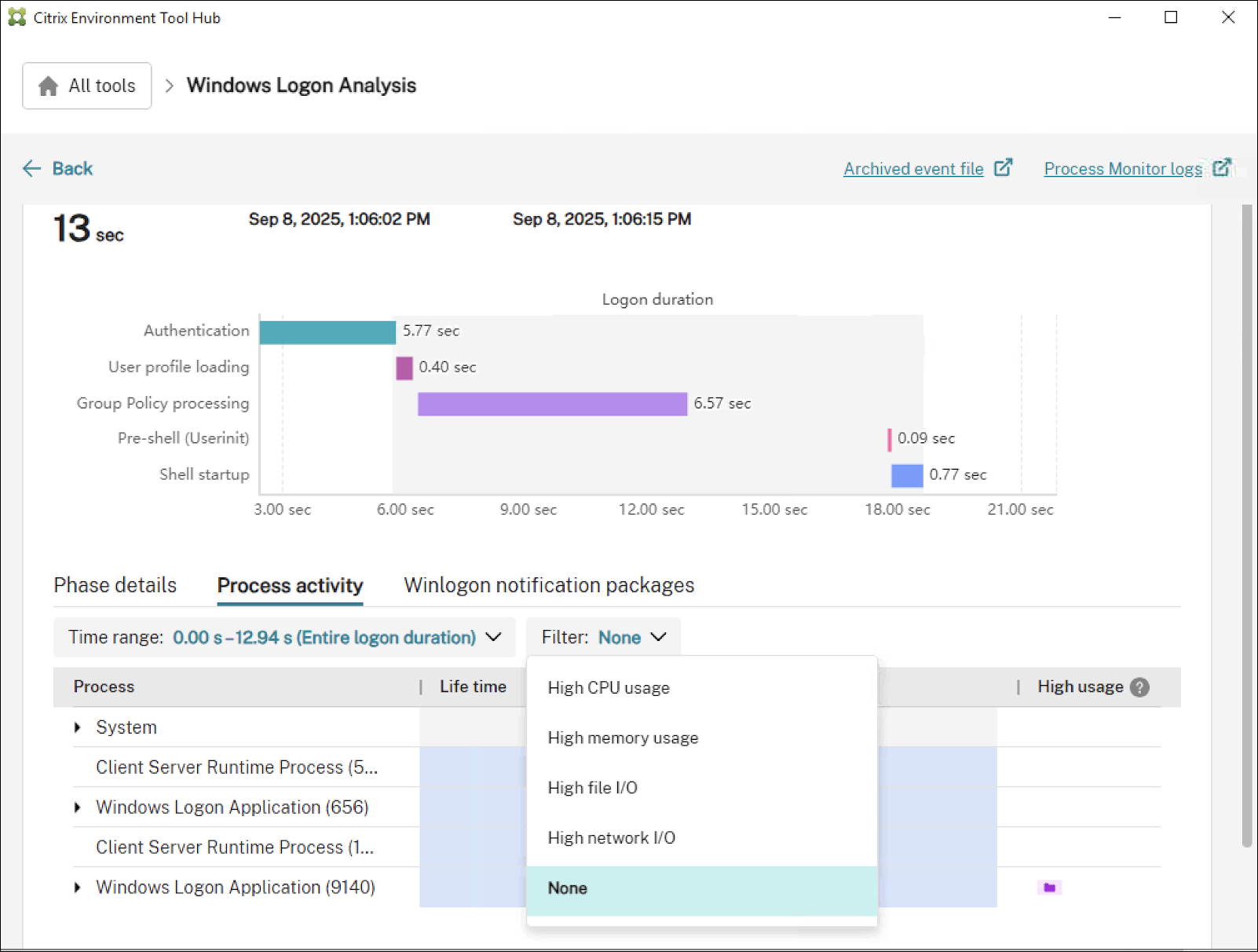 Resource filtering