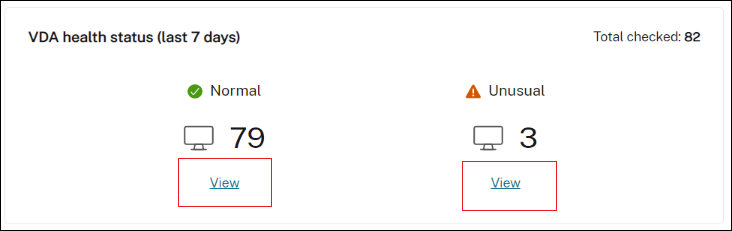 VDA health status