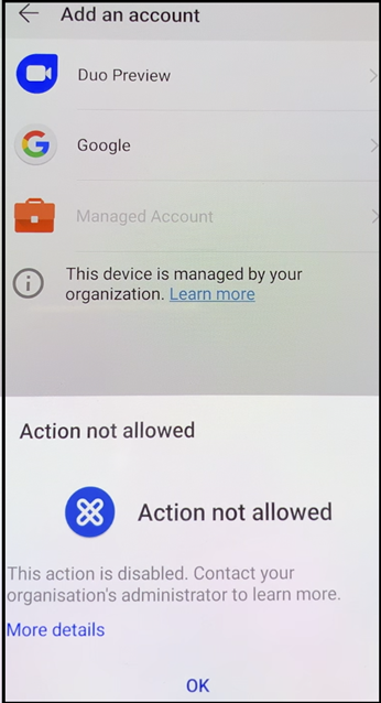 Account modification