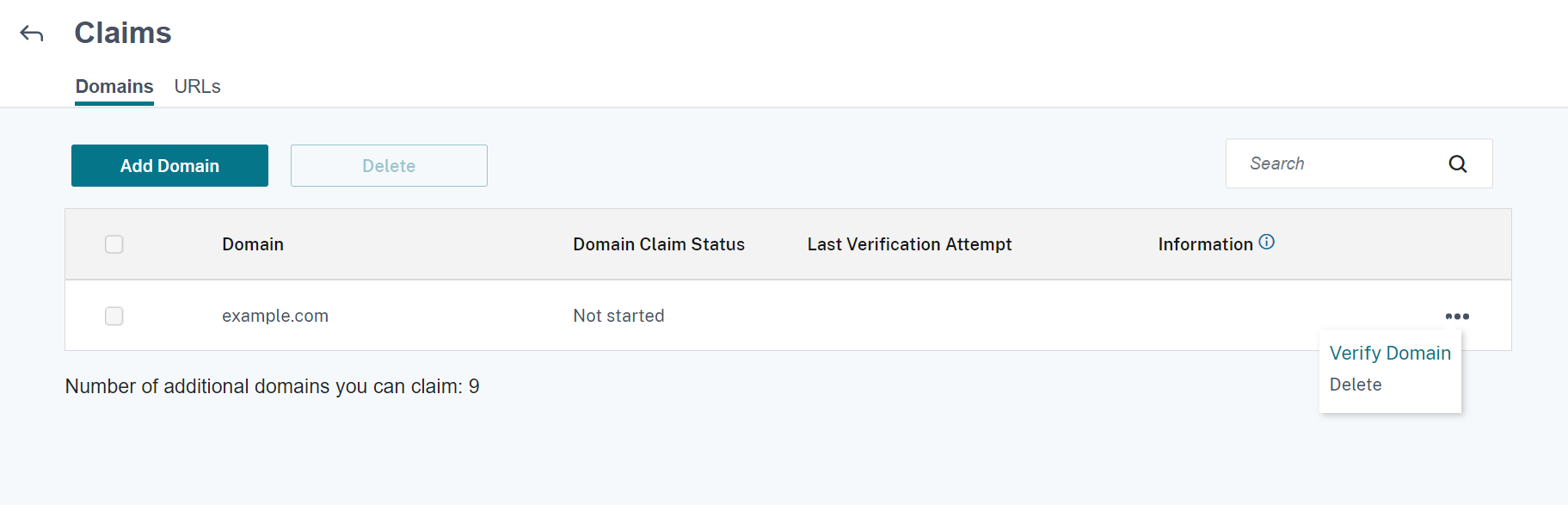 Start the verification