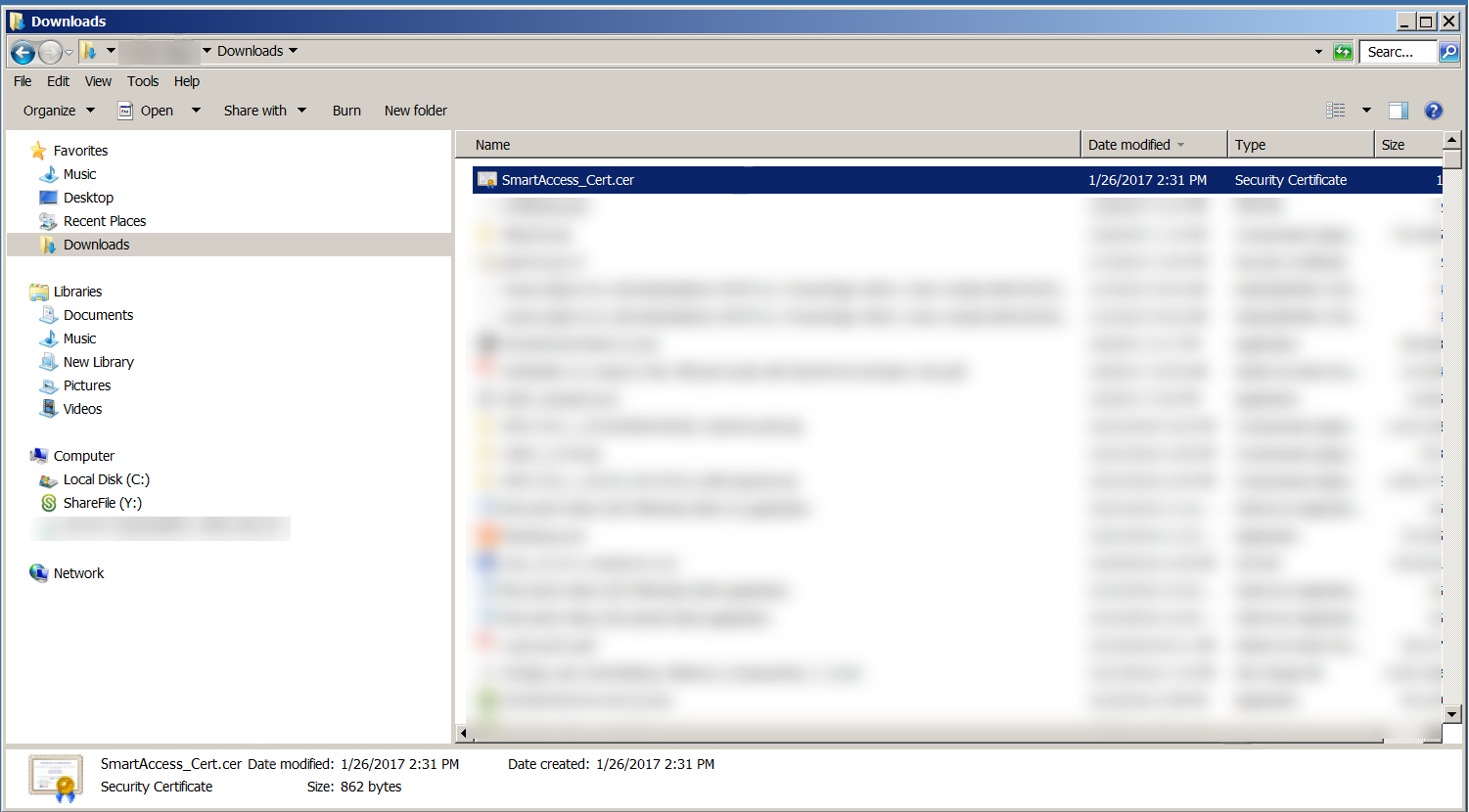 SmartAccess configuration
