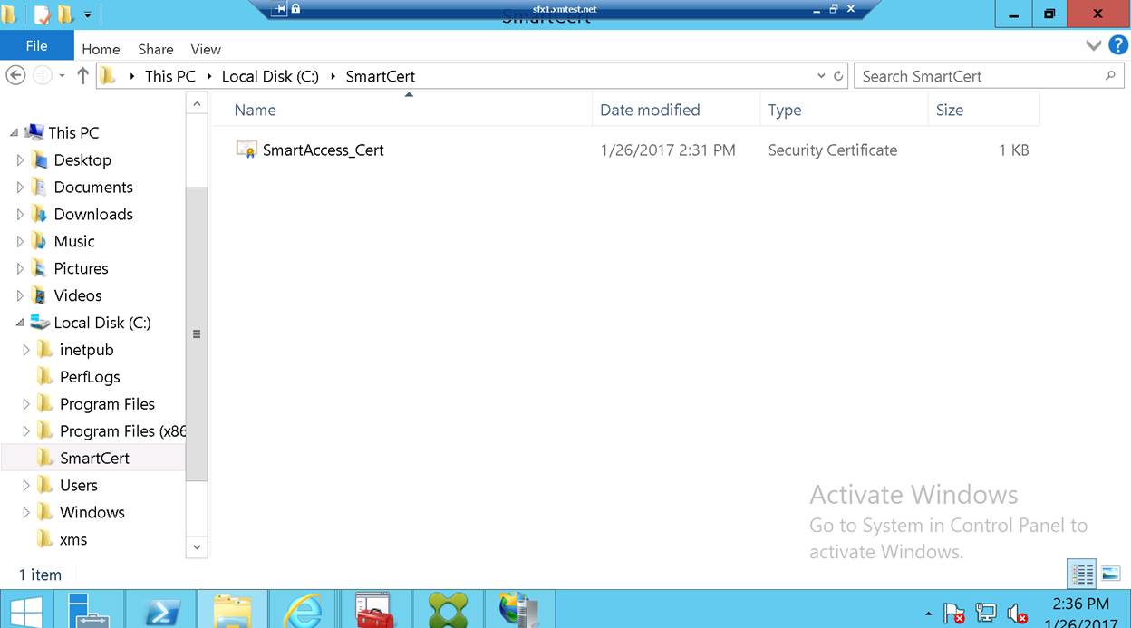 SmartAccess configuration