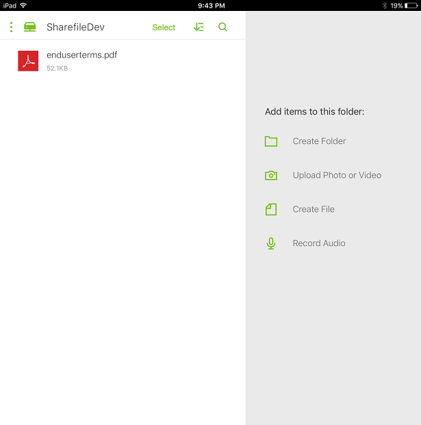 ShareFile configuration