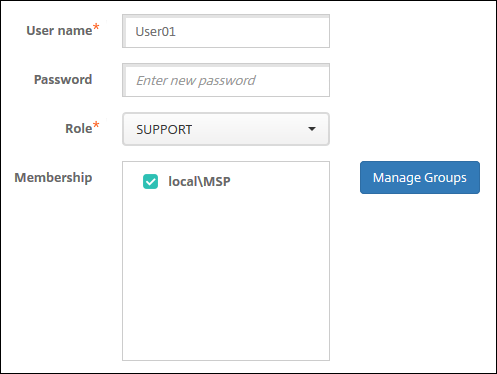 Image of user groups management