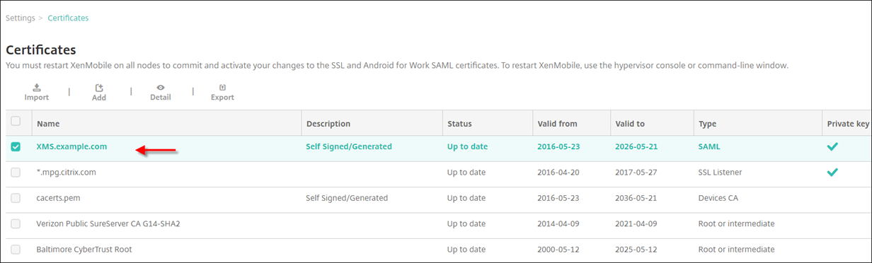 SmartAccess configuration