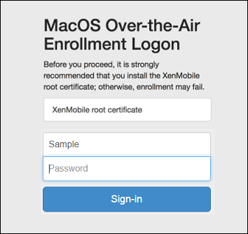 Image of Safari browser root certificate message