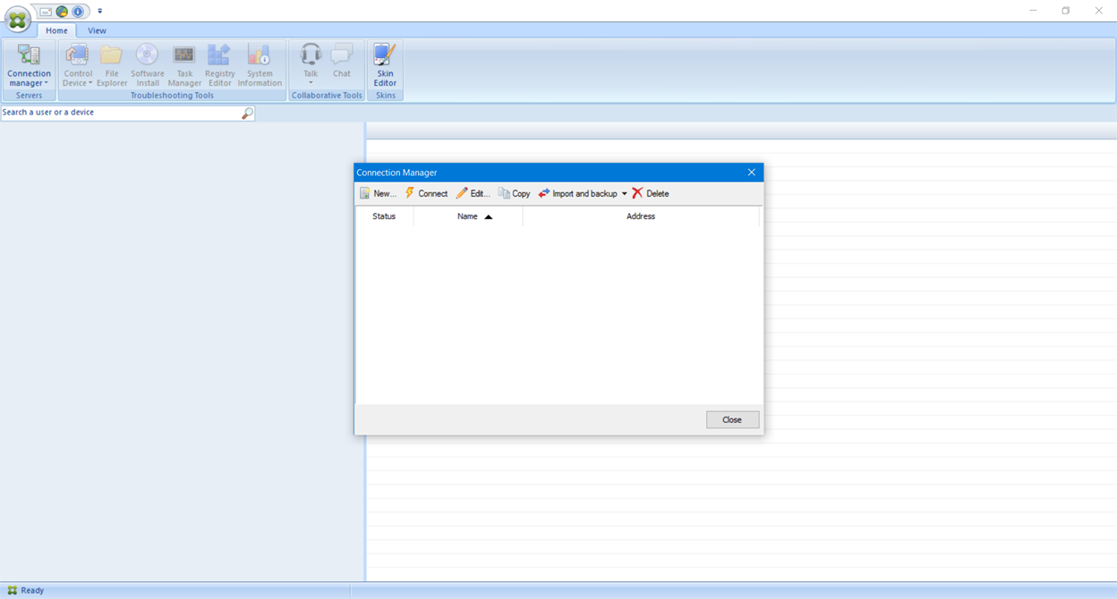 Remote support setup
