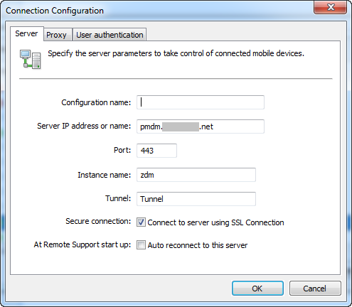 Remote support setup