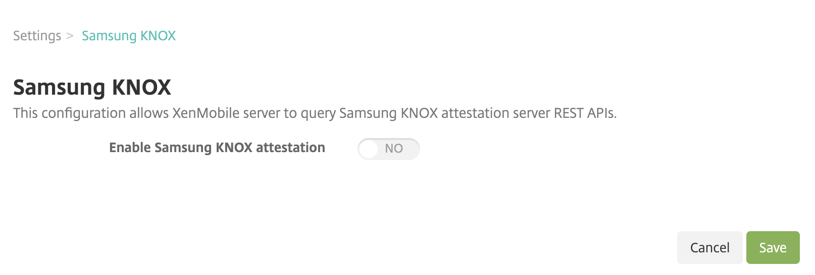 Image of the Samsung Knox page