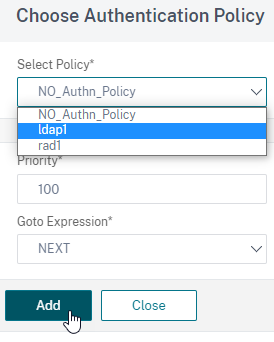 Add policy for LDAP authentication