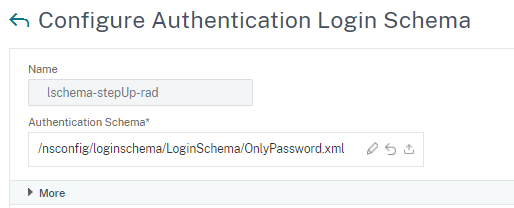 Configurer le schéma de connexion d'authentification