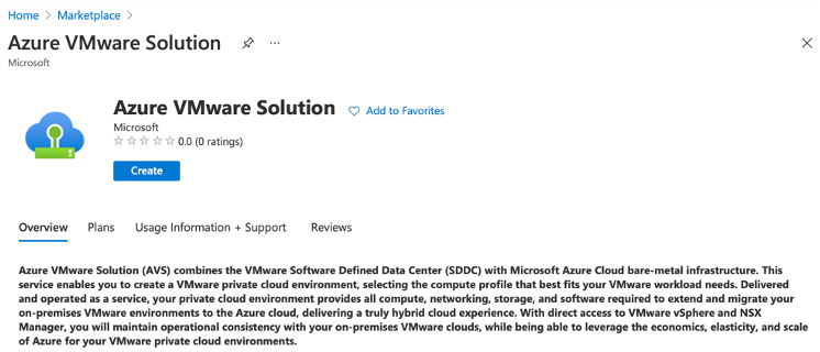 Solución Azure VMware