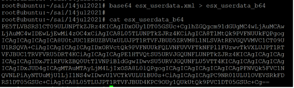 Datos de usuario codificados en Base64