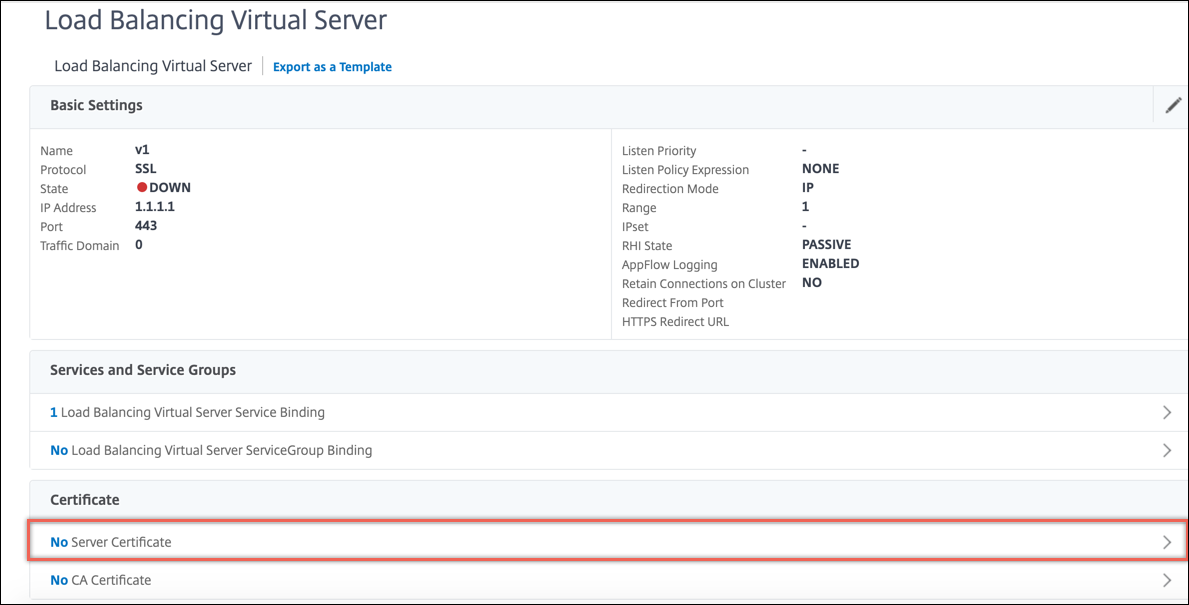 Vincular certificado a servidor virtual