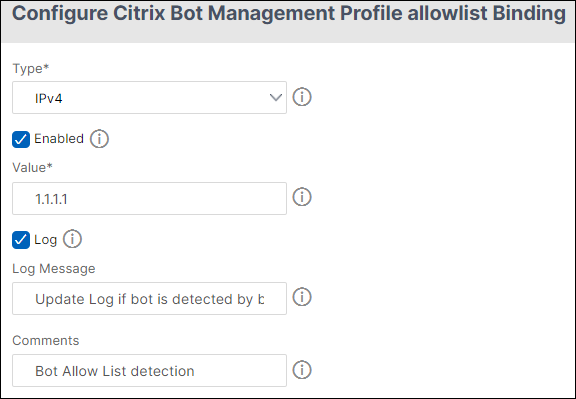 Configure bot allow list