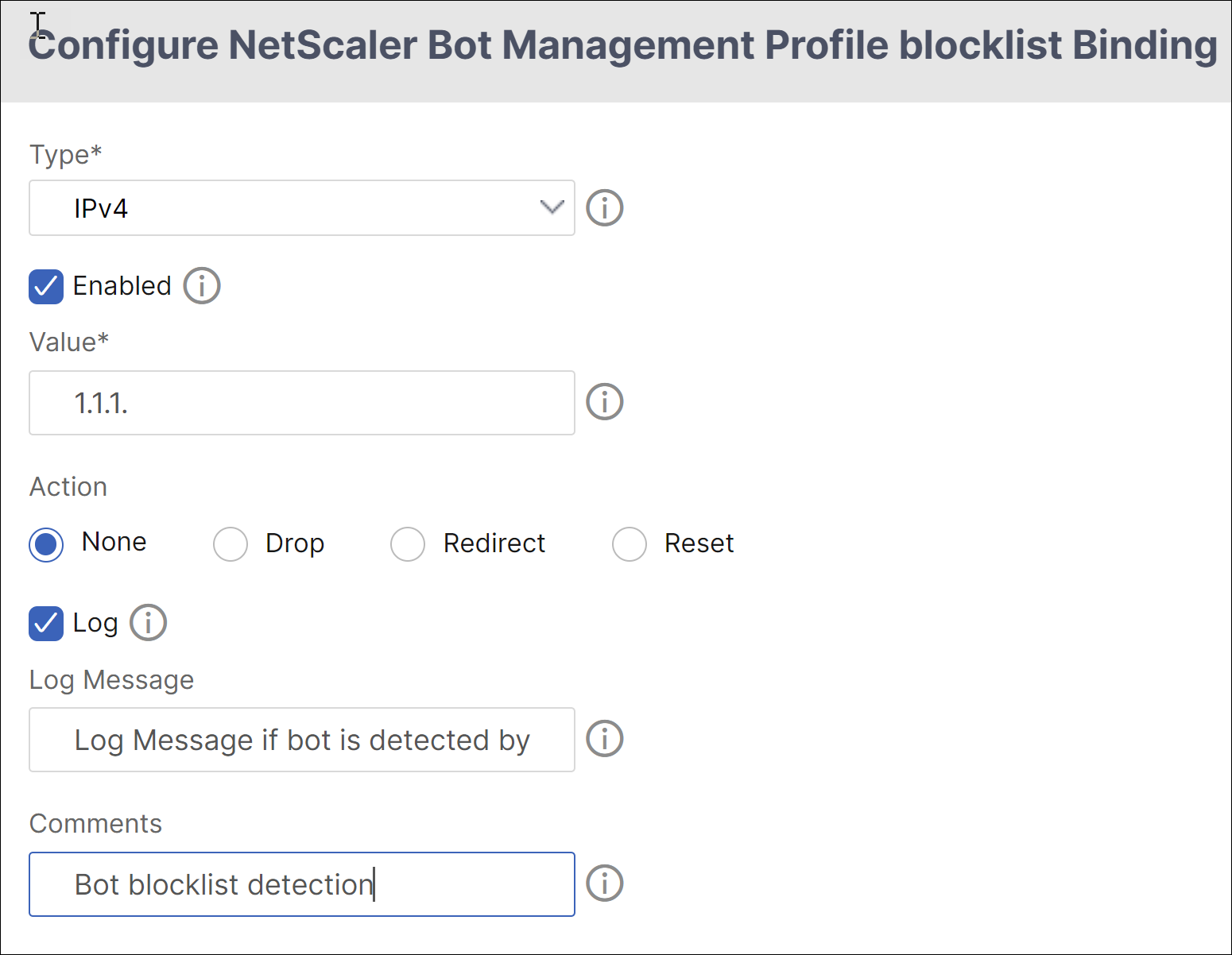 Configuración de la lista de bloqueo de bots