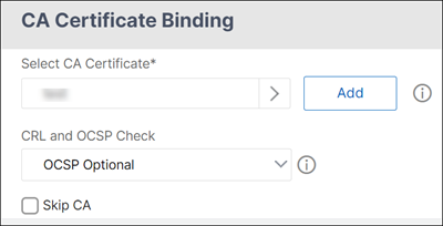 CA certificate binding