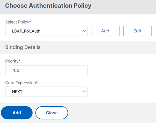 Add an LDAP policy for authentication