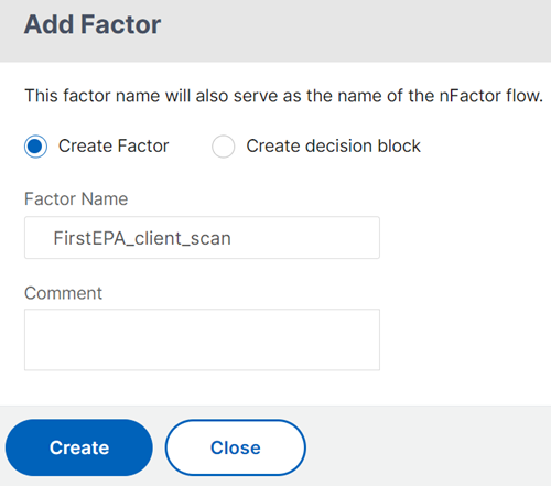 Add factor name