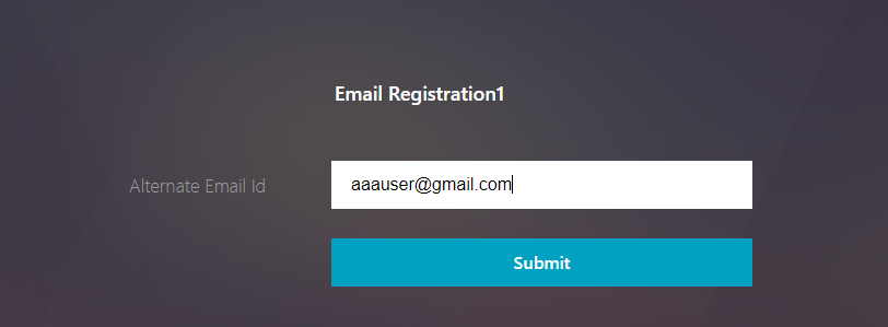 Email registration logon