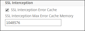 Error cache