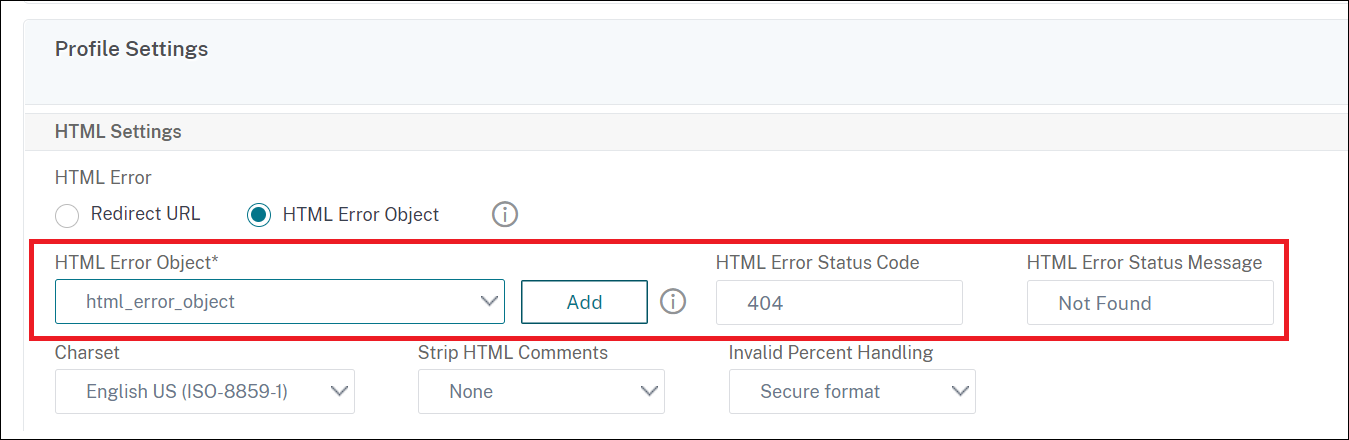 Citrix web app firewall Custom error status and message for HTML, XML, and JSON error object