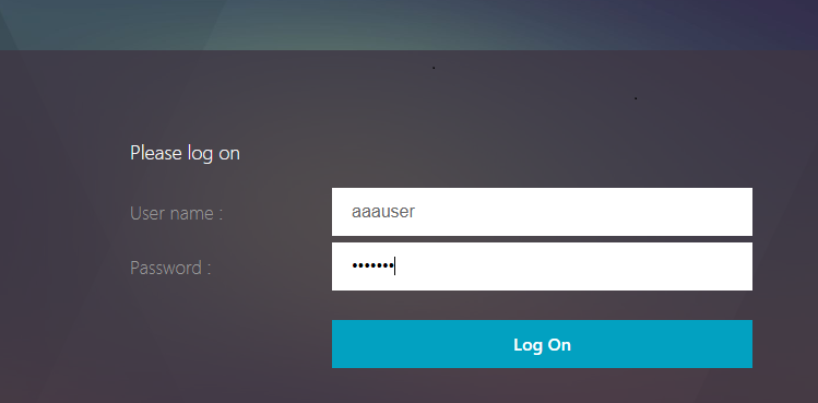 Two factor login page