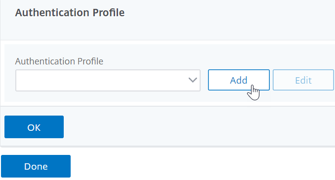 Add authentication profile