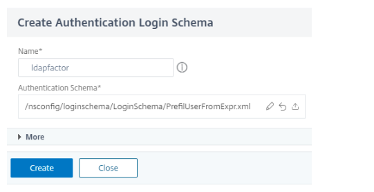 Create authentication schema