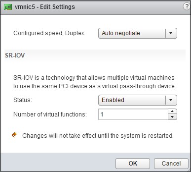 SR-IOV virtual functions