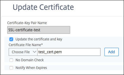 Update CA certificate