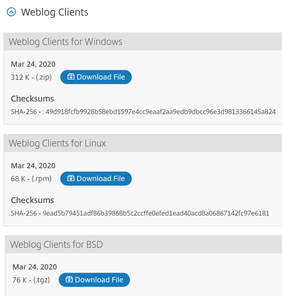 Weblog-Client-Download