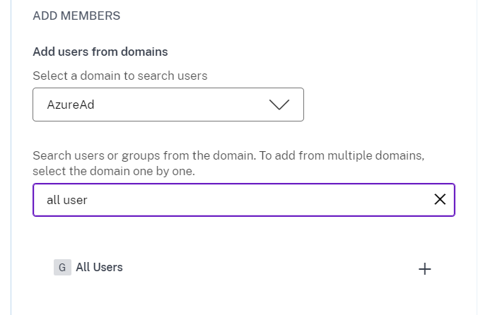 Mitglieder aus Domain hinzufügen