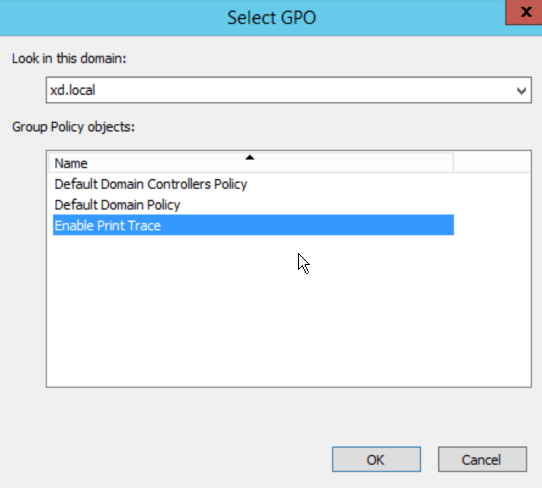 Enable print trace gpo